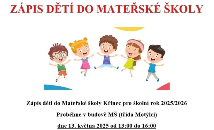 Zápis MŠ pro 2025-26